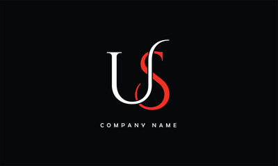 SU, US, S, U Abstract Letters Logo monogram