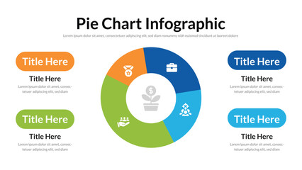 Pie Chart infographic presentation layout fully editable.