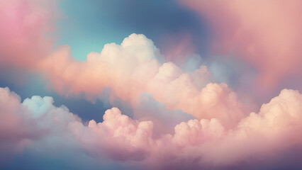 abstract pastel background reminiscent of cotton candy clouds - obrazy, fototapety, plakaty