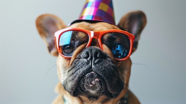 funny party dog wearing colorful summer hat and stylish sunglasses white background ai generated --ar 16:9 --style raw --stylize 300 Job ID: 8bf13e4f-8ddb-4497-bbc4-36418cf117c0