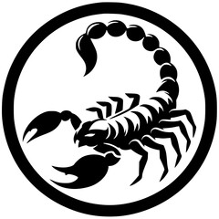 Poisonous scorpion silhouette