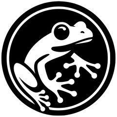 Silhouette of a frog