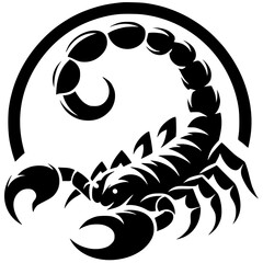 Poisonous scorpion silhouette