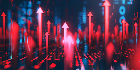 Stock market business and exchange financial growth graph,