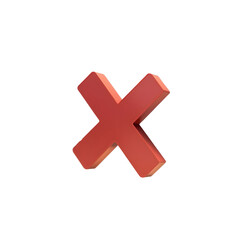 Obraz premium red cross x vector icon. no wrong symbol. flat and modern checkmark design, vote sign. graphic design element set on white background