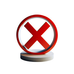 Fototapeta premium red cross x vector icon. no wrong symbol. flat and modern checkmark design, vote sign. graphic design element set on white background