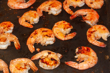 Grilled Shrimp on Barbecue