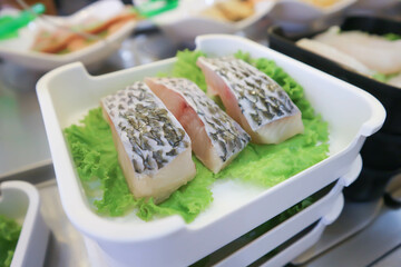 sliced fish , raw fish or cut fish