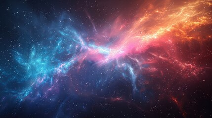 Galactic Dreamscape: An Ethereal Space Abstract Background that Conveys a Sense of Wonder and Infinite Possibilities. - obrazy, fototapety, plakaty