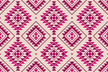 Fabric Mexican style. Geometric ethnic seamless pattern in tribal. Aztec art ornament print. Design for background, wallpaper, illustration, fabric, clothing, carpet, textile, batik, embroidery.