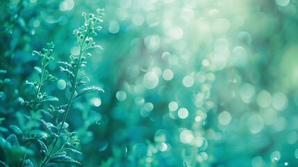 Blur dream turquoise shade clean morning nature with bokeh background concept modern csr theme eco...