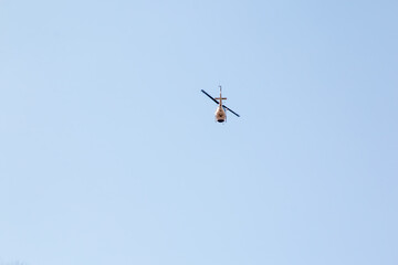 helicopter flying in the sky