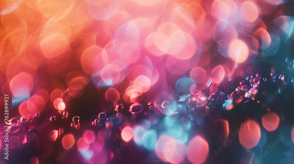 Poster blurred refraction light bokeh or organic flare overlay effect : generative ai