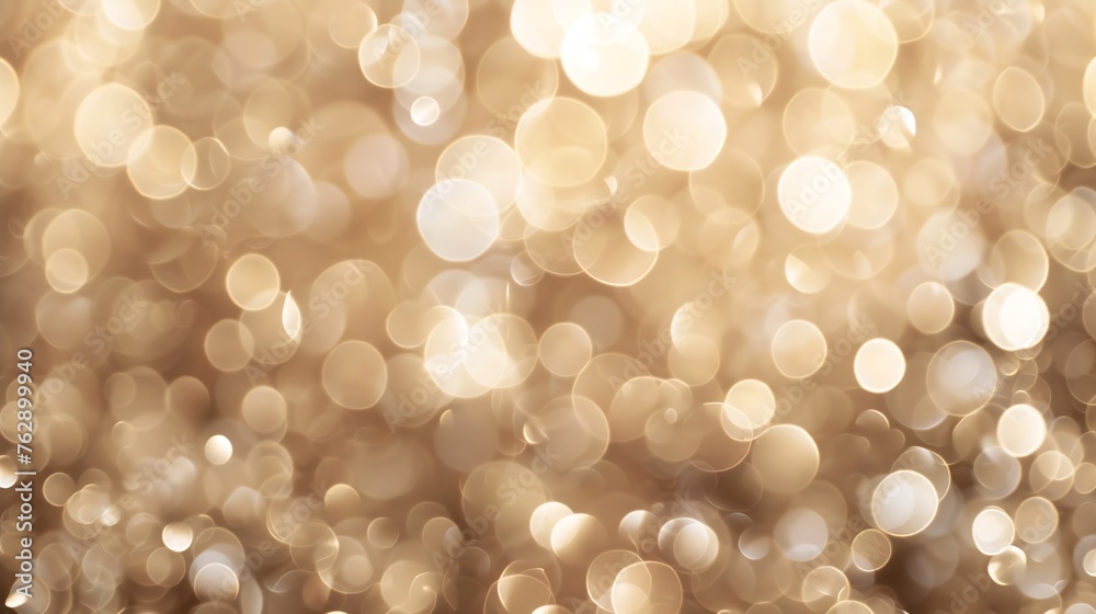 Poster Elegant beige bokeh abstract background Delicate blurred wallpaper texture Template with defocused bokeh lights and copy space for business website design Banner social media advertisi : Generative AI