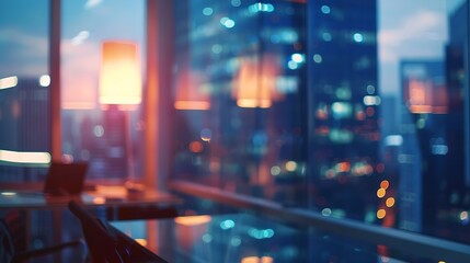 Office defocused blur business offices for montage : Generative AI