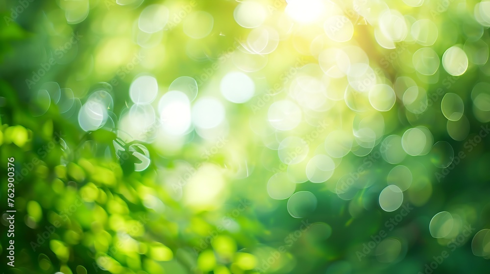 Poster blurred natural background spring summer defocused greenery background in park on nature : generativ
