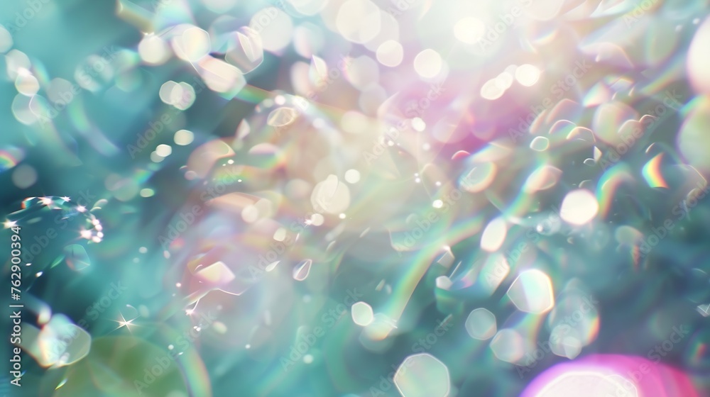 Poster blurred refraction light bokeh or organic flare overlay effect : generative ai