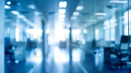 BLURRED OFFICE BACKGROUND MODERN BUSINESS HALL DEFOCUSED COMMERCIAL INTERIOR : Generative AI
