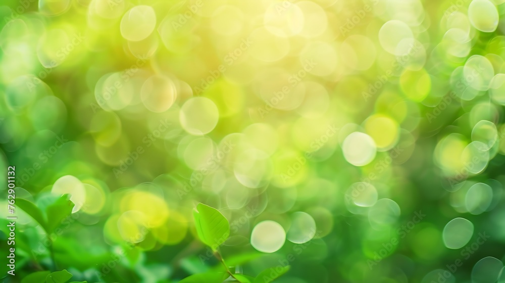 Poster abstract blur green color for backgroundblurred and defocused effect spring concept for designnature view of blurred greenery background in garden using as background naturalfresh wall : Generative AI