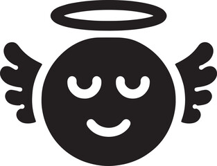 Divine Whimsy: Angel Emoji Vector