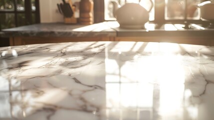 Kitchen background material marble : Generative AI