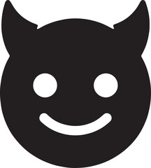 Mischievous Glee:  Devil Emoji Vector