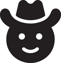 Western Welcomes: Cowboy Emoji Vector