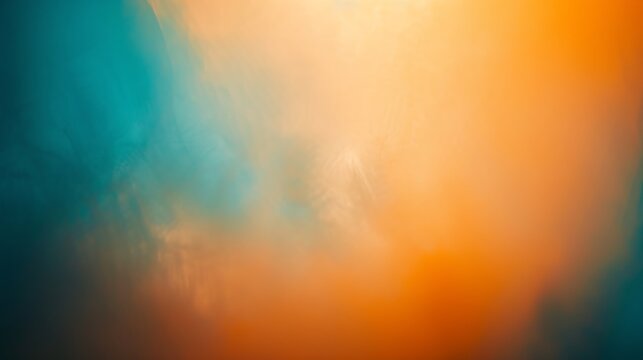 Fototapeta Simple blue orange gradient pastel Abstract orange and blue blur color gradient background : Generative AI