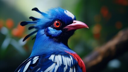 Taiwan's indigenous bird species is the blue magpie (Urocissa caerulea). The colorful species, which is gregarious, boisterous, social, and socially adept, has been named Taiwan's National Bird.