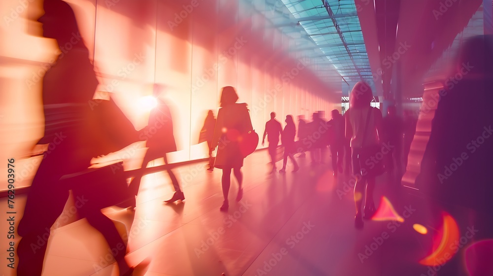 Leinwandbilder business people walking and busy in meeting planning and collaboration in office or workspace for st
