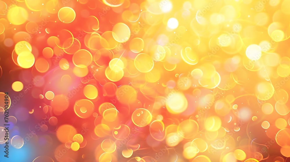 Poster natural bokeh and bright golden lights vintage magic background with colorful bokeh spring summer ch