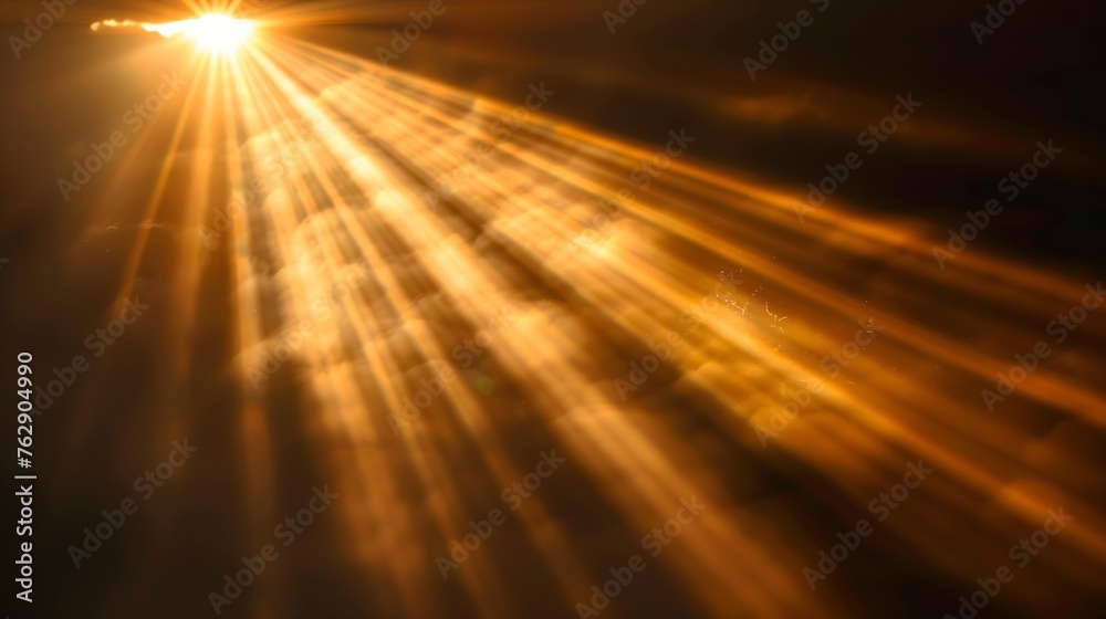 Poster sun light overlay sun rays overlay sun rays light isolated on black background for overlay design tr