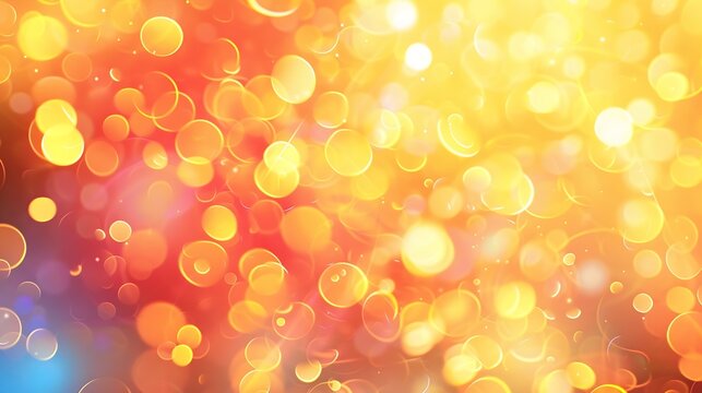 natural bokeh and bright golden lights Vintage Magic background with colorful bokeh Spring Summer Christmas New Year disco party : Generative AI