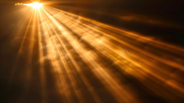 Sun Light Overlay Sun rays overlay Sun rays light isolated on black background for overlay design transparent sunlight special lens flash light effect front sun lens flash light of rad : Generative AI