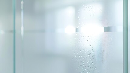 Closeup Frosted Glass Thick Film for reduces visibility across Toilet wall sticker bathroom decoration Office films privacy for bathroom Office meeting room : Generative AI