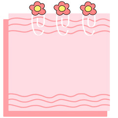 card with pink flowers