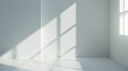 Blurred overlay effect for photo and mockups Wall texture with organic drop diagonal shadow and rays of light on a white wall shadows for natural light effects : Generative AI