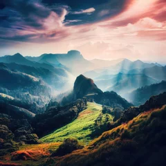 Zelfklevend Fotobehang Beautiful landscape in Little Adams's peak, Ella, Srilanka © ROKA Creative
