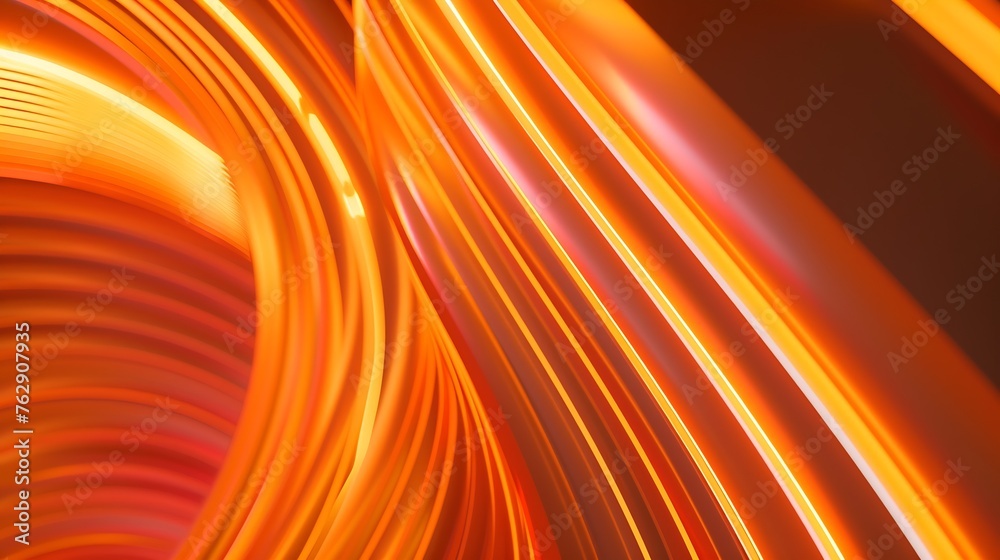 Aufkleber fluorescent background blur curved texture futuristic light defocused neon orange peach fuzz brown c