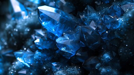 realistic abstract blue crystal