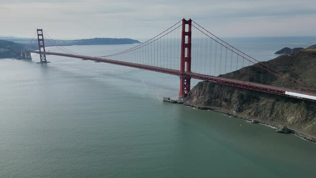 Golden Gate Bridge Aerial Orbit 4k