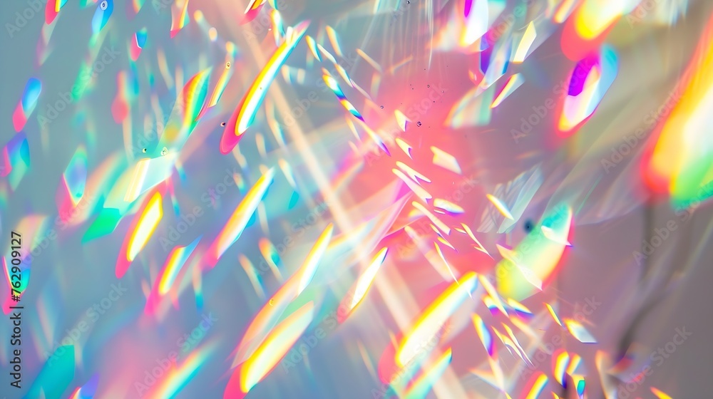 Poster blurred rainbow light refraction texture overlay effect for photo and mockups organic drop diagonal 