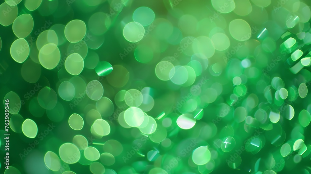 Aufkleber abstract green bokeh background : Generative AI