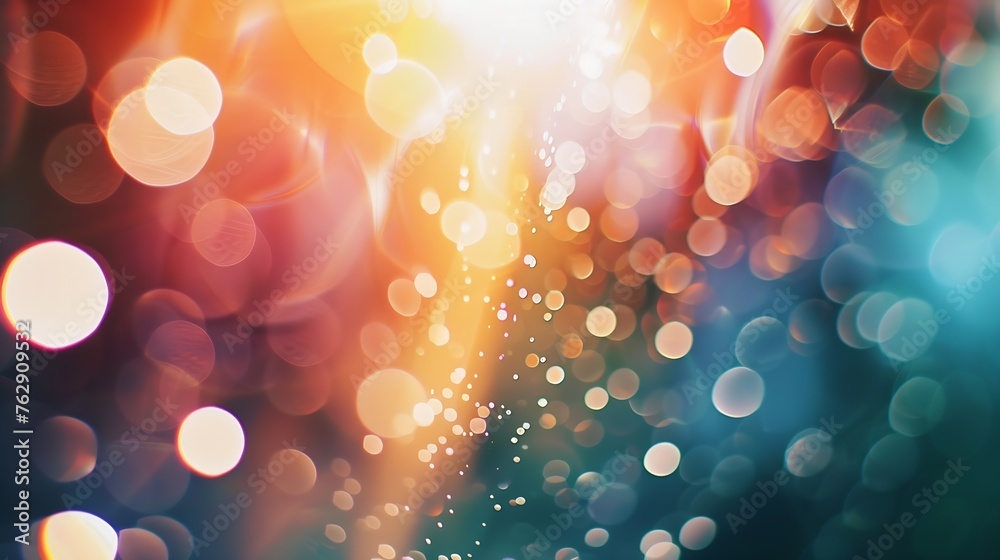 Poster blurred refraction light bokeh or organic flare overlay effect : generative ai