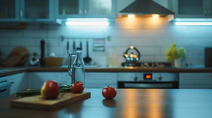 Background of kitchen : Generative AI - obrazy, fototapety, plakaty