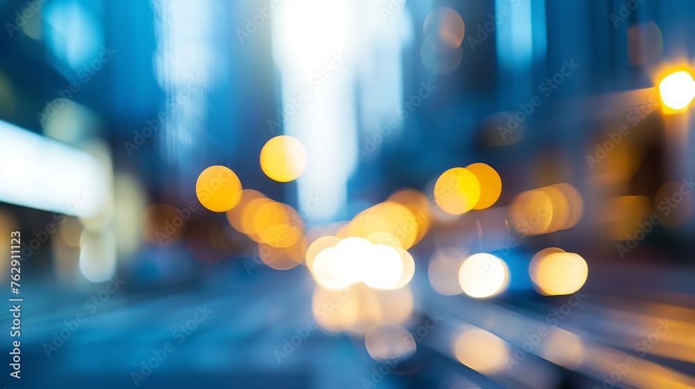 Poster abstract urban background with blurred buildings and street shallow depth of focus : generative ai
