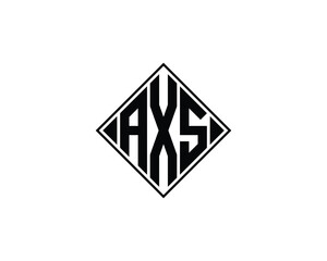 AXS logo design vector template