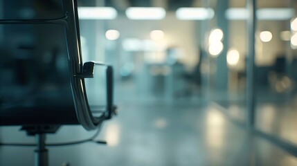 Blurring the Background in a Modern Office Interior : Generative AI