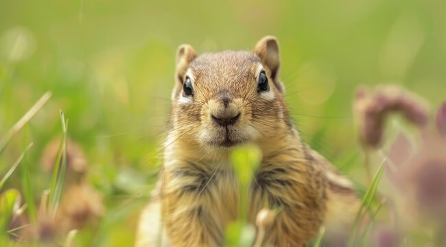 Ground squirrel on a meadow.