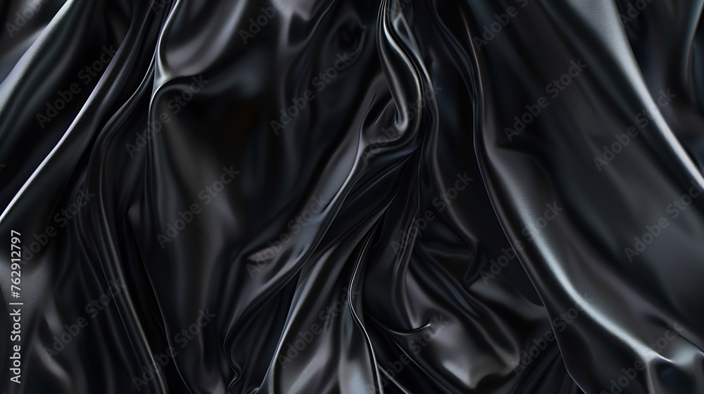 Fototapete black gray satin dark fabric texture luxurious shiny that is abstract silk cloth background with pat